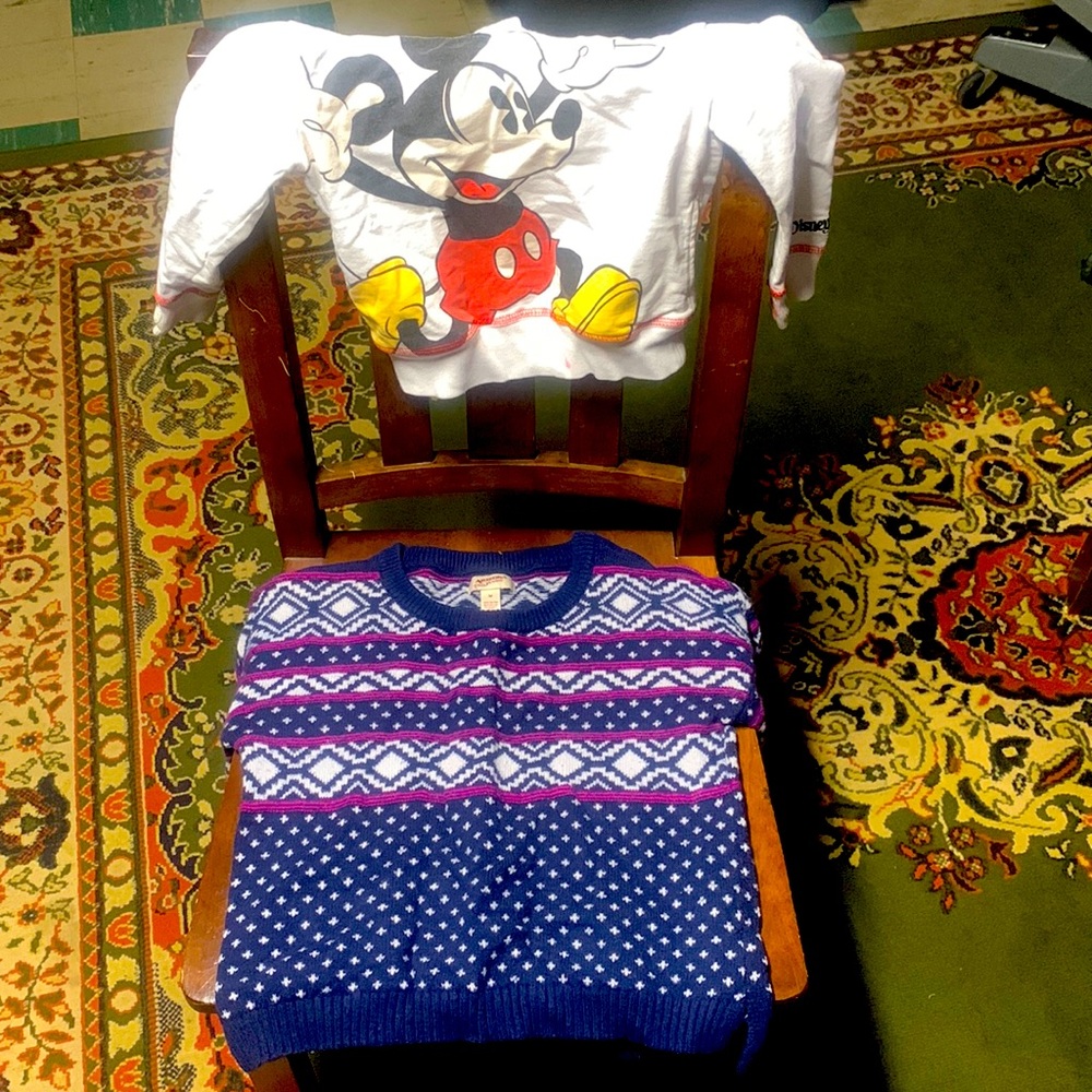 XXS MICKEY MOUSE /And medium sweater bundle